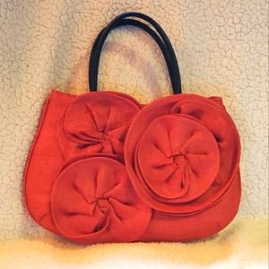 *Rare Find* ARANAZ handbag, red with "flower" decor